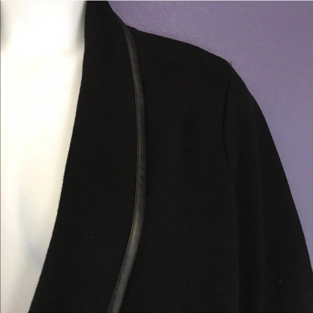Calvin Klein Blazer w/Faux Leather Trim